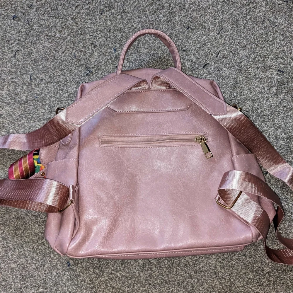 Pink + Rose Gold Faux Leather Adjustable Bag‼️ - Picture 2 of 6